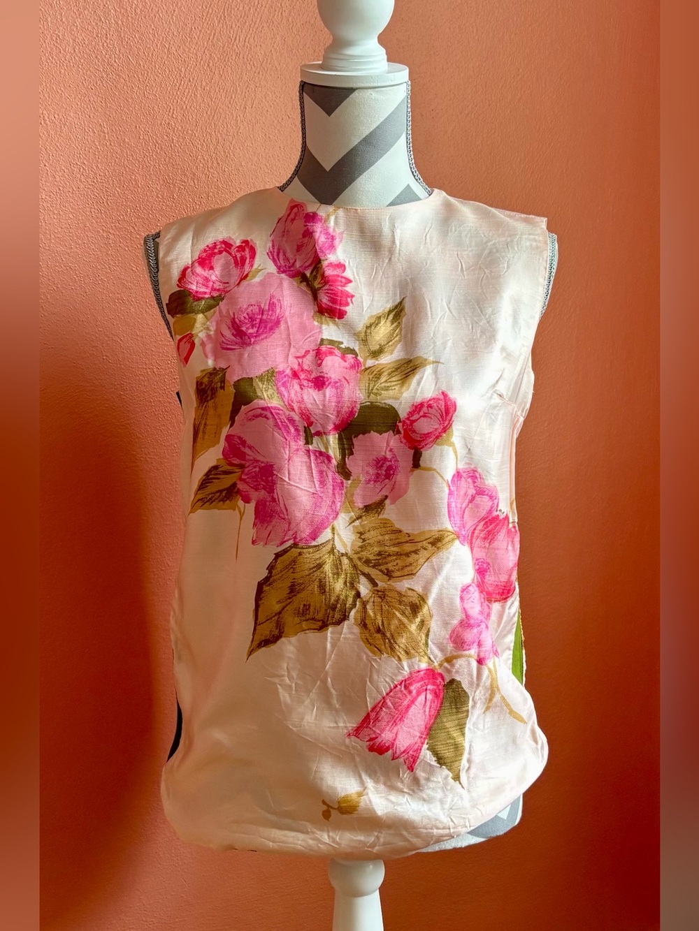 Pink Floral Sleeveless Camisole Top